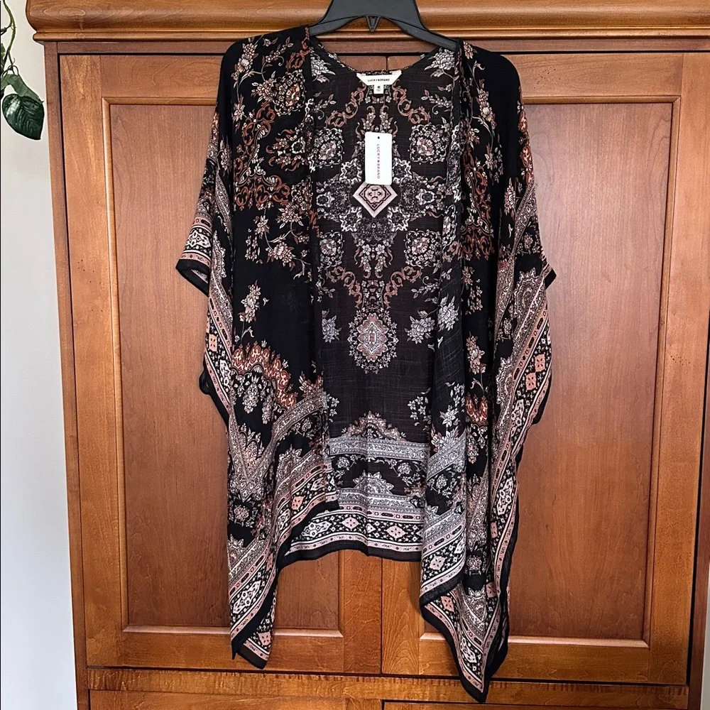 Lucky Brand Printed Easy Kimono - One Size - Picture 3 of 5